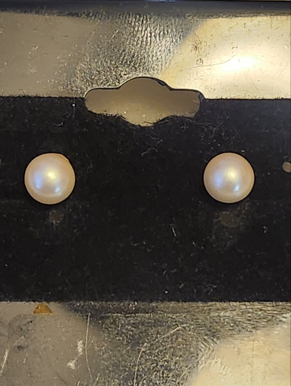 Vtg Marvella Classic Ivory Faux Pearl Stud Earrings